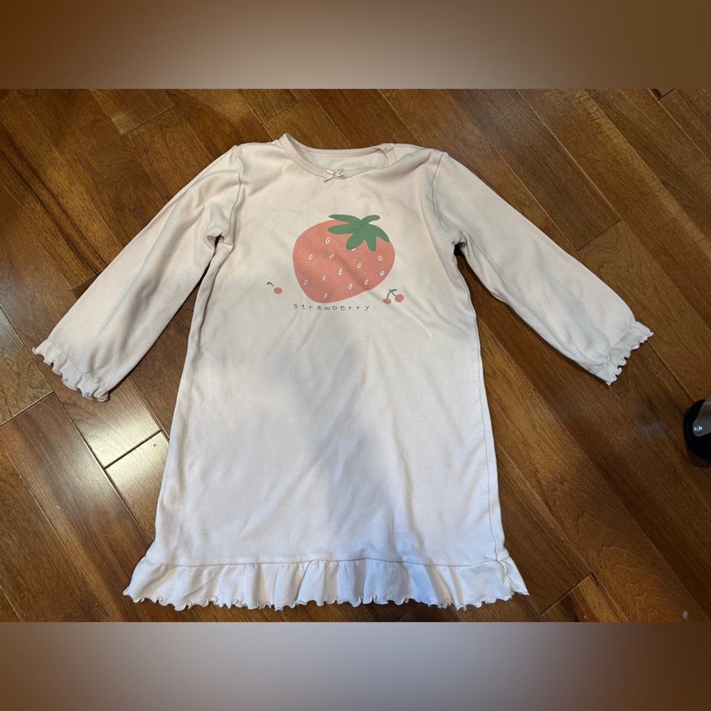 Strawberry Kids Pajamas Nightgown - Pink